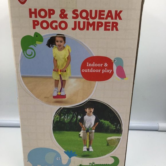 Playgo Toys Hop & Squeak Pogo Jumper Stick Foam Jumper Green Kids Toy - Picture 3 of 3